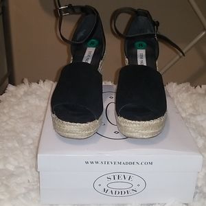Steve Madden wedge sandals Black